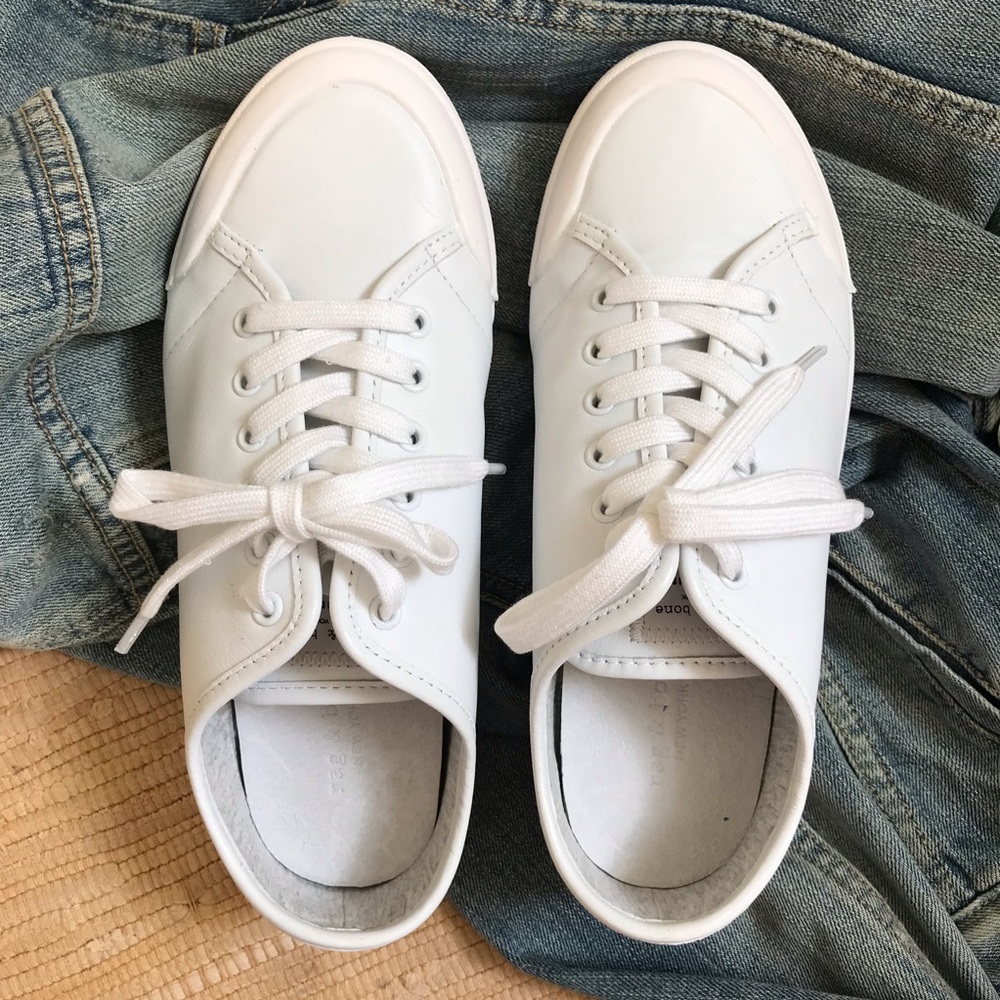 NBW rag & bone white leather sneakers, size 38